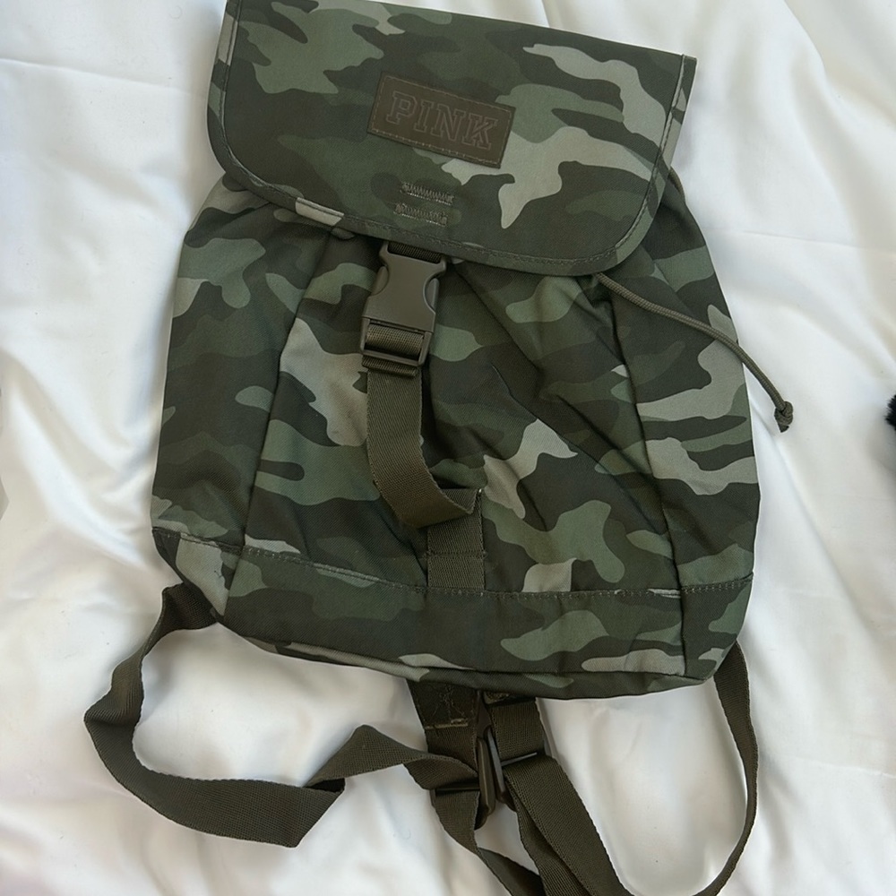 PINK camo mini backpack